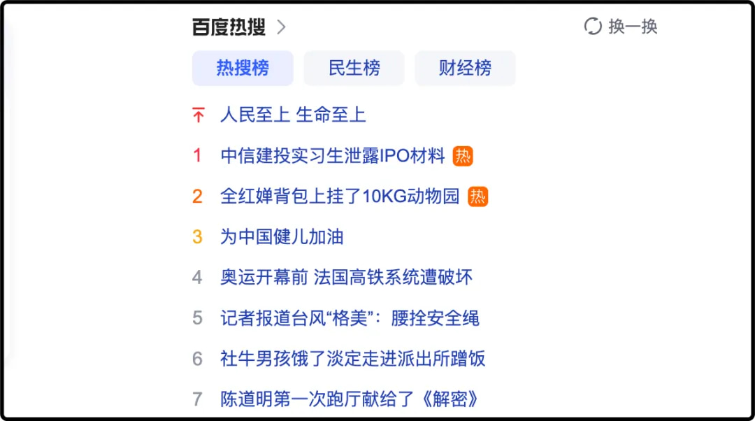 百度热搜榜