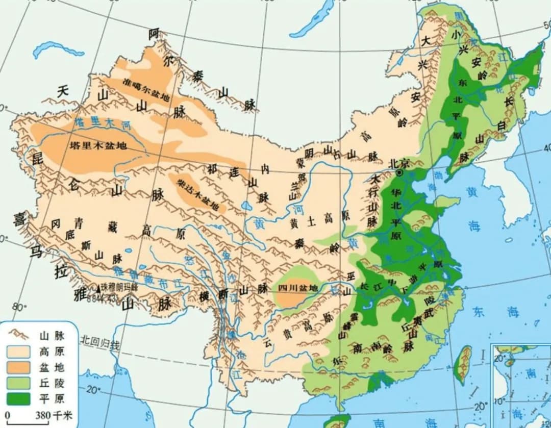 中国地形图